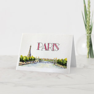 Paris Travel Postcard--Greeting Card