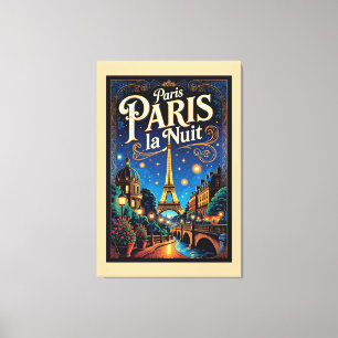 Paris Travel Poster,  Canvas Print