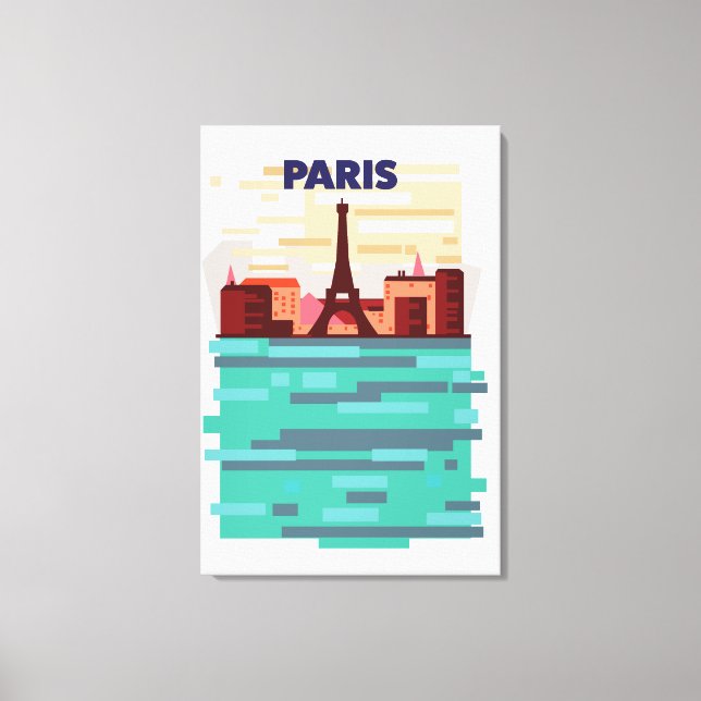Paris Travel poster Canvas Print (Front)