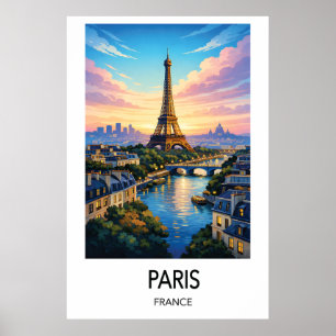 Paris Travel Poster France Wall Art