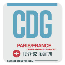 Paris - Travel Tag Square Stickers