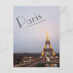 Paris Twilight Postcard