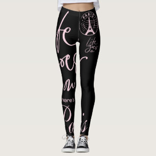 Paris typographie motif leggings rétro funky