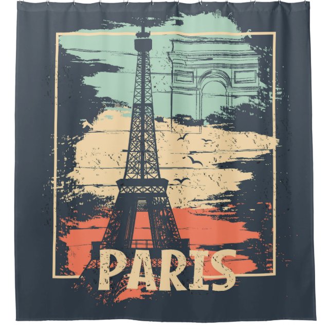 Paris typography: abstract Eiffel poster. (Front)