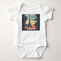 Paris typography: abstract Eiffel poster.