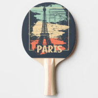 Paris typography: abstract Eiffel poster.