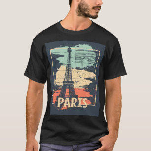 Paris typography: abstract Eiffel poster. T-Shirt