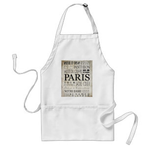 Paris Typography - Subway Style Standard Apron