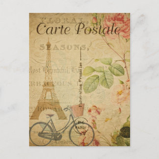 Paris Vacances Carte Postale Vintage