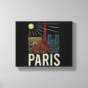 Paris Vacation, France Holiday, Eiffel Tower, Love Canvas Print