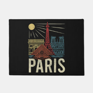 Paris Vacation, France Holiday, Eiffel Tower, Love Doormat