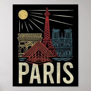 Paris Vacation, France Holiday, Eiffel Tower, Love Poster