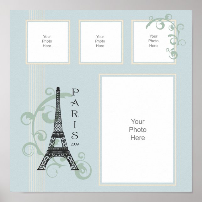 Paris Vacation Scrapbook Page Poster (Front)