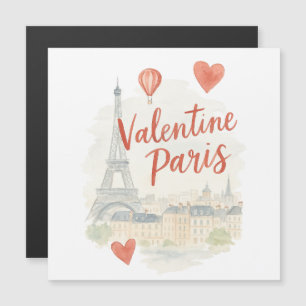 Paris Valentine Watercolor – Eiffel Tower Love