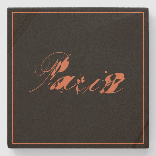 Paris – Vermilion Stone Coaster (Front)