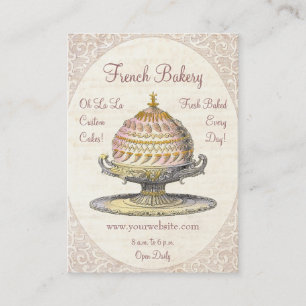 Paris Victorian Vintage French Bakery Business Card