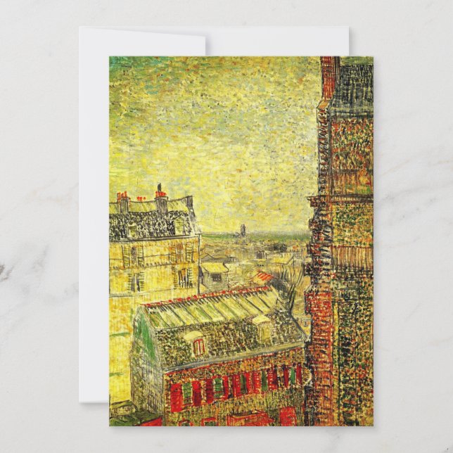 Paris View from Vincent's Room by Vincent van Gogh Invitation (Front)