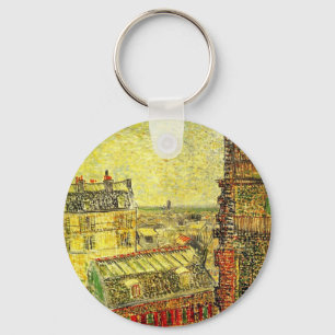 Paris View from Vincent's Room by Vincent van Gogh Keychain