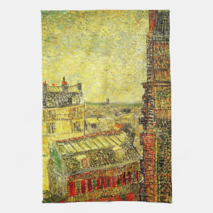 Paris View from Vincent's Room by Vincent van Gogh Kitchen Towel