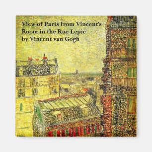 Paris View from Vincent's Room by Vincent van Gogh Magnet