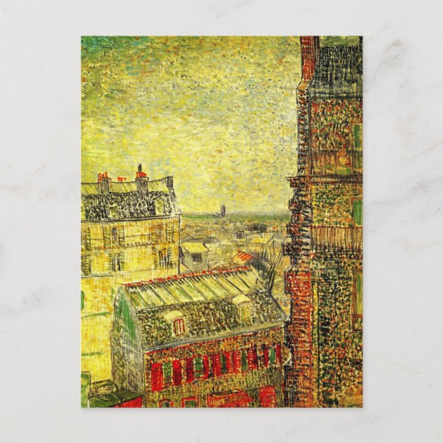 Paris View from Vincent's Room by Vincent van Gogh Postcard (Front)