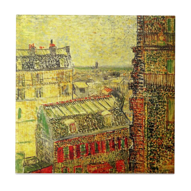 Paris View from Vincent's Room by Vincent van Gogh Tile (Front)