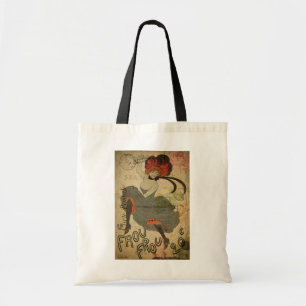 Paris Vintage French Can-Can Dancer Tote Bag