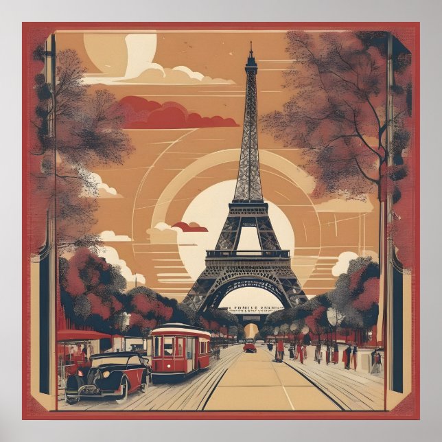 Paris vintage painting poster (Front)
