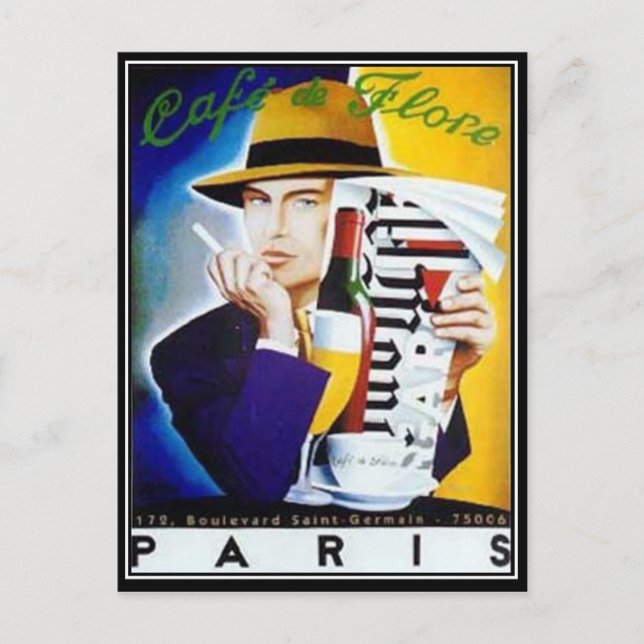 Paris Vintage Postcard (Front)