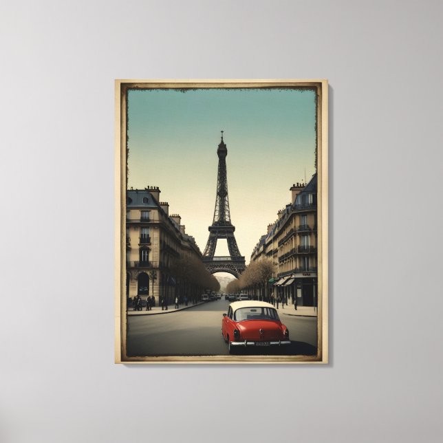 Paris vintage poster canvas print (Front)