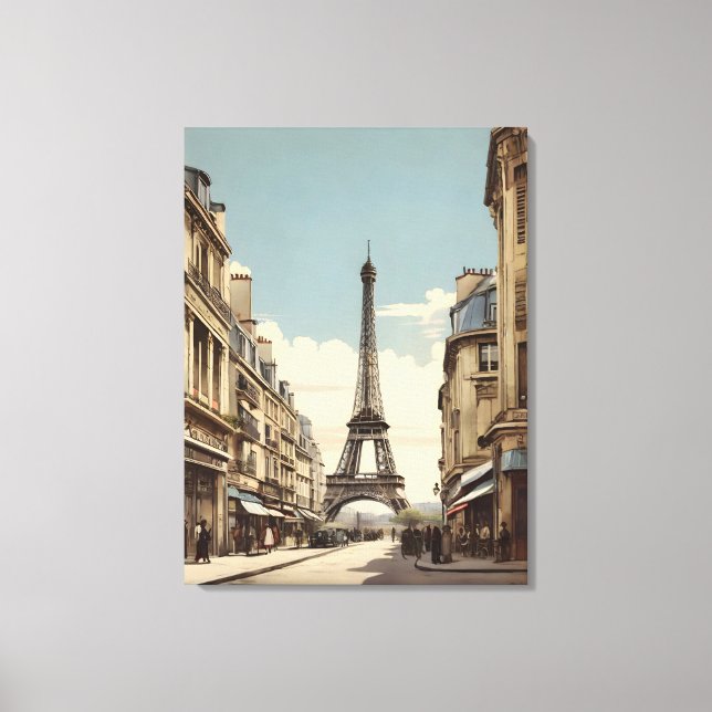 Paris vintage poster canvas print (Front)