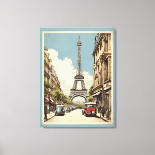 Paris vintage poster canvas print