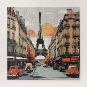 Paris vintage poster jigsaw puzzle