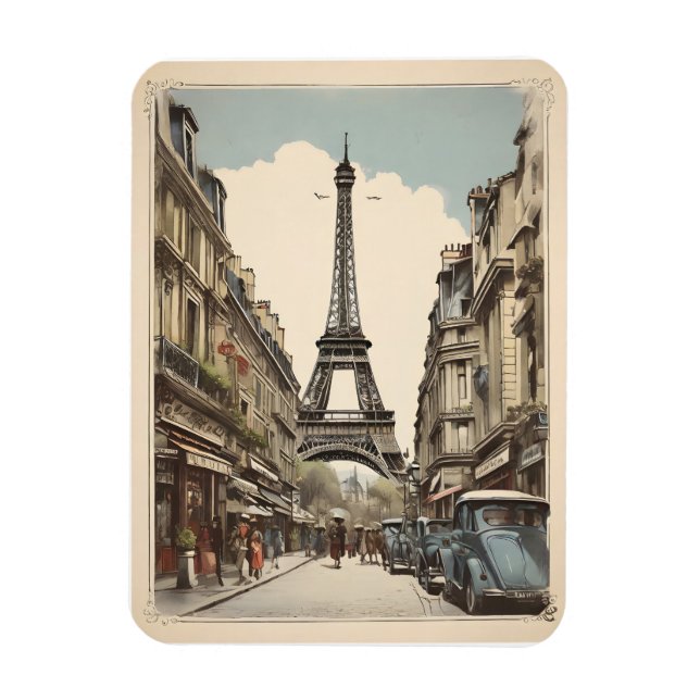 Paris vintage poster magnet (Vertical)