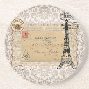 Paris Vintage Shabby Chic Eiffel Tower Coaster