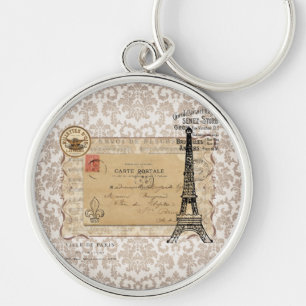 Paris Vintage Shabby Chic Eiffel Tower Keychain
