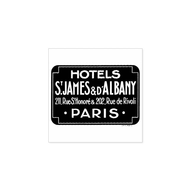 Paris vintage travel retro rubber stamp (Imprint)