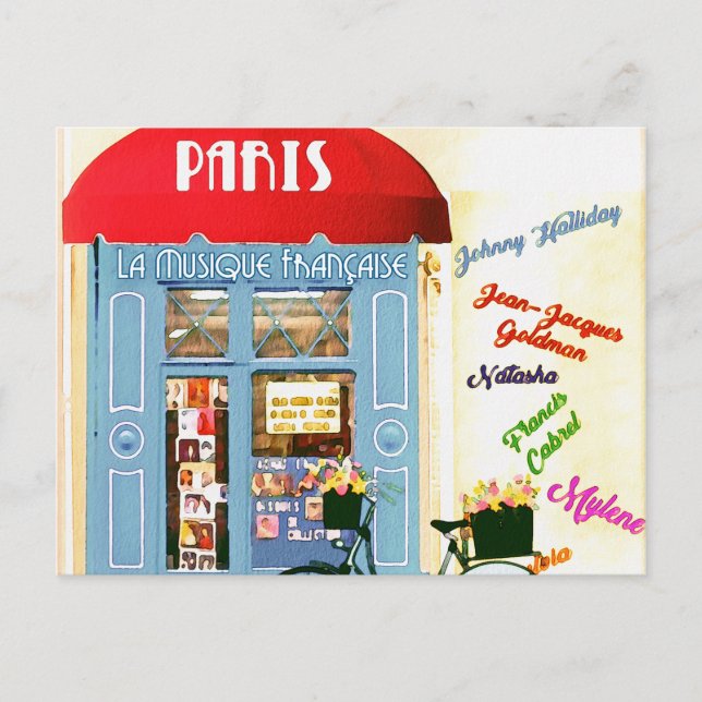 Paris Vintage Travel Tourism Add Postcard (Front)