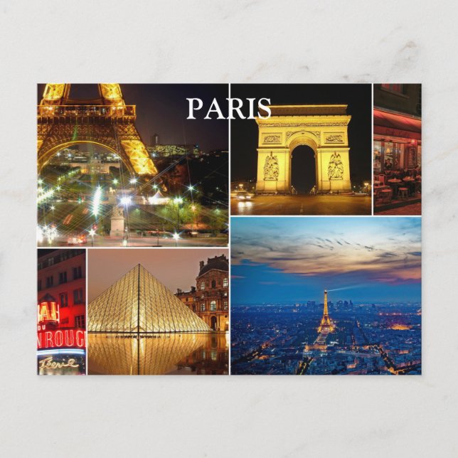 Paris Vintage Travel Tourism Add Postcard (Front)