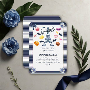 Paris w/ Love for Our Sweet Bebe Baby Shower  Enclosure Card