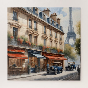 Paris watercolor painting  jigsaw puzzle