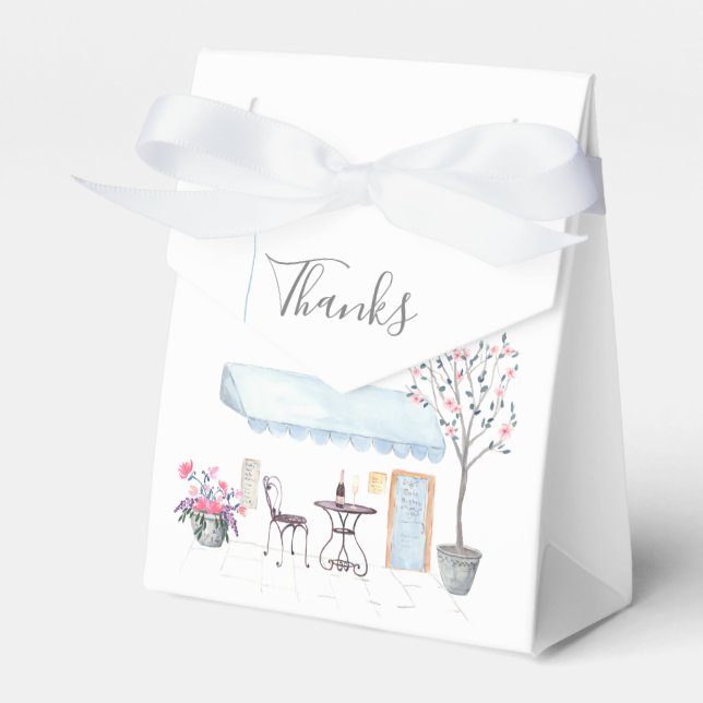 Paris Wedding Party Guest Favor Box (Front Side)