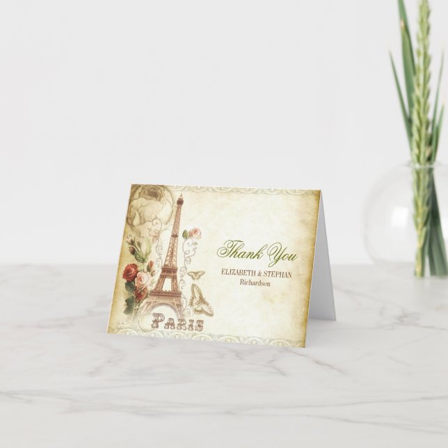 PARIS wedding thank you cards (Front)