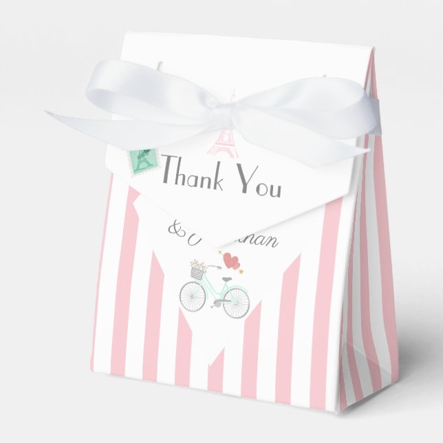 Paris Wedding Thank You Favor Box (Front Side)