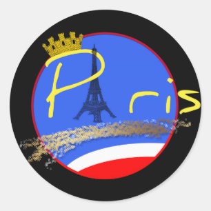 Paris with Crown of the City - Stickers