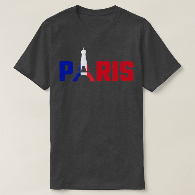 Paris with Eiffel Tower T-Shirt (Design Front)