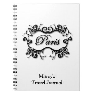 Paris with Scrolls Notebook