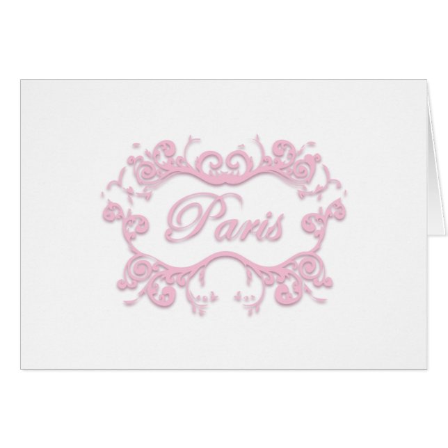 Paris with Scrolls pink (Front Horizontal)