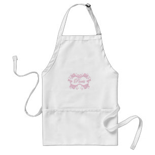 Paris with Scrolls pink Standard Apron