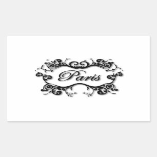 Paris with Scrolls Sticker